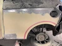 Rear quarter panel repair process